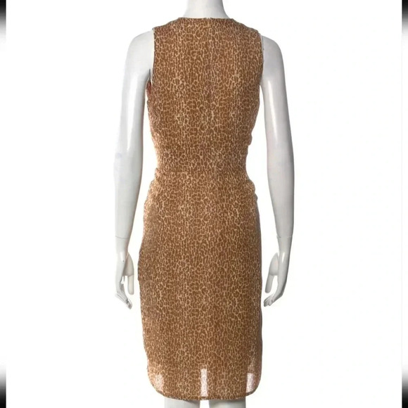 Burberry London Silk Knee-Length Leopard Print Dress - Picture 5 of 7